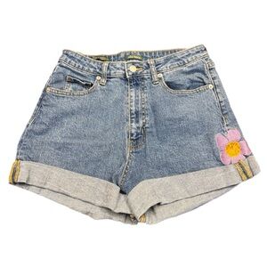 Wild Fable Blue and Pink Jean Shorts High-Waisted